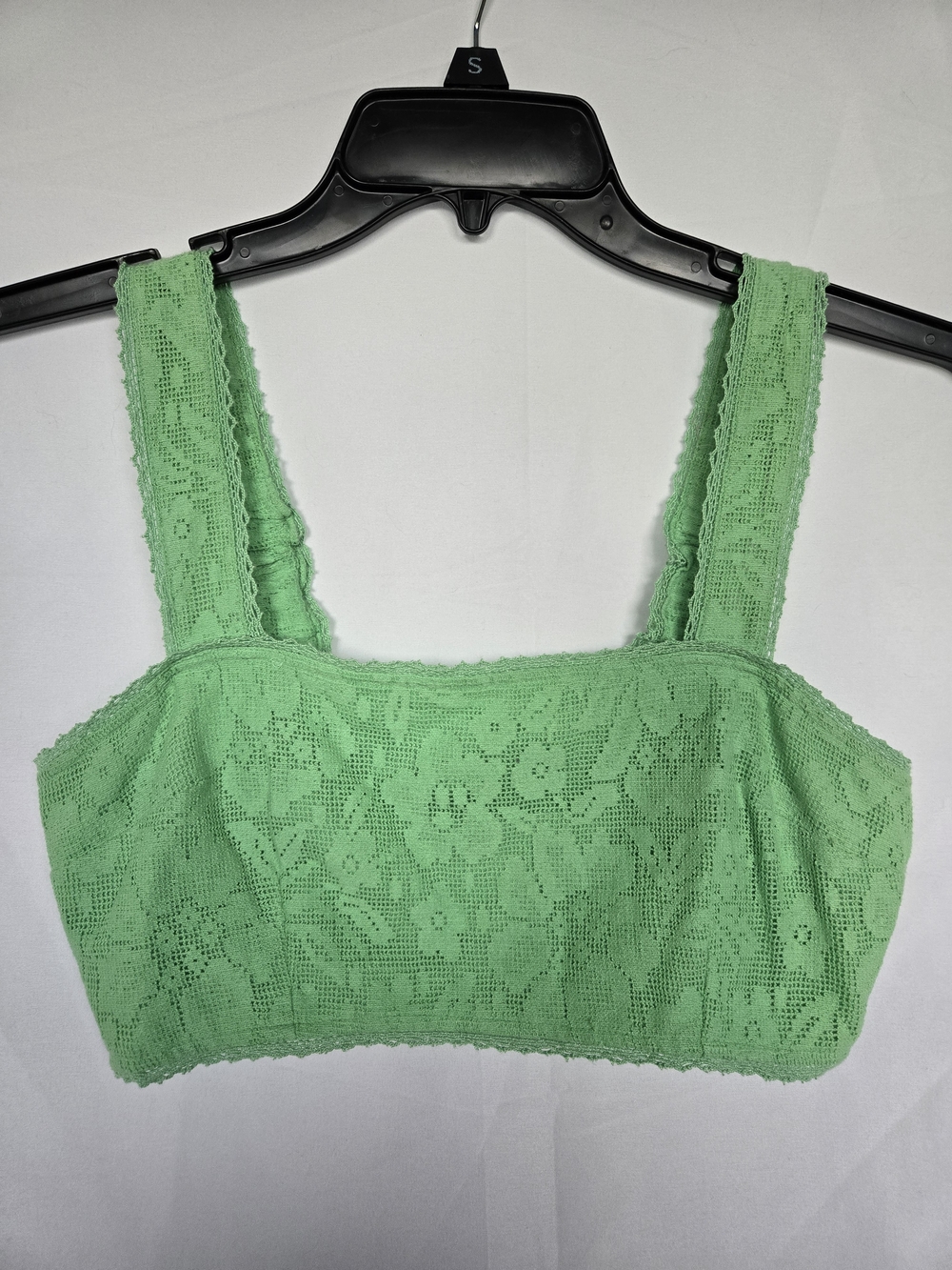 American Eagle Outfitters Green Lace Bralette Tank Crop